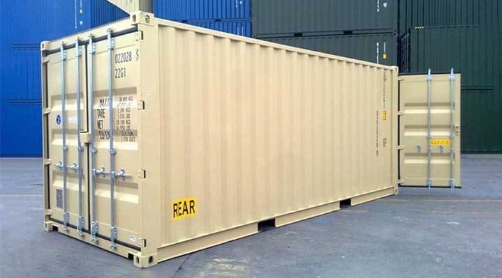40ft double door shipping container beige tunnel container