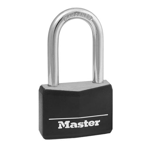 Open shackle lock for shipping container security
