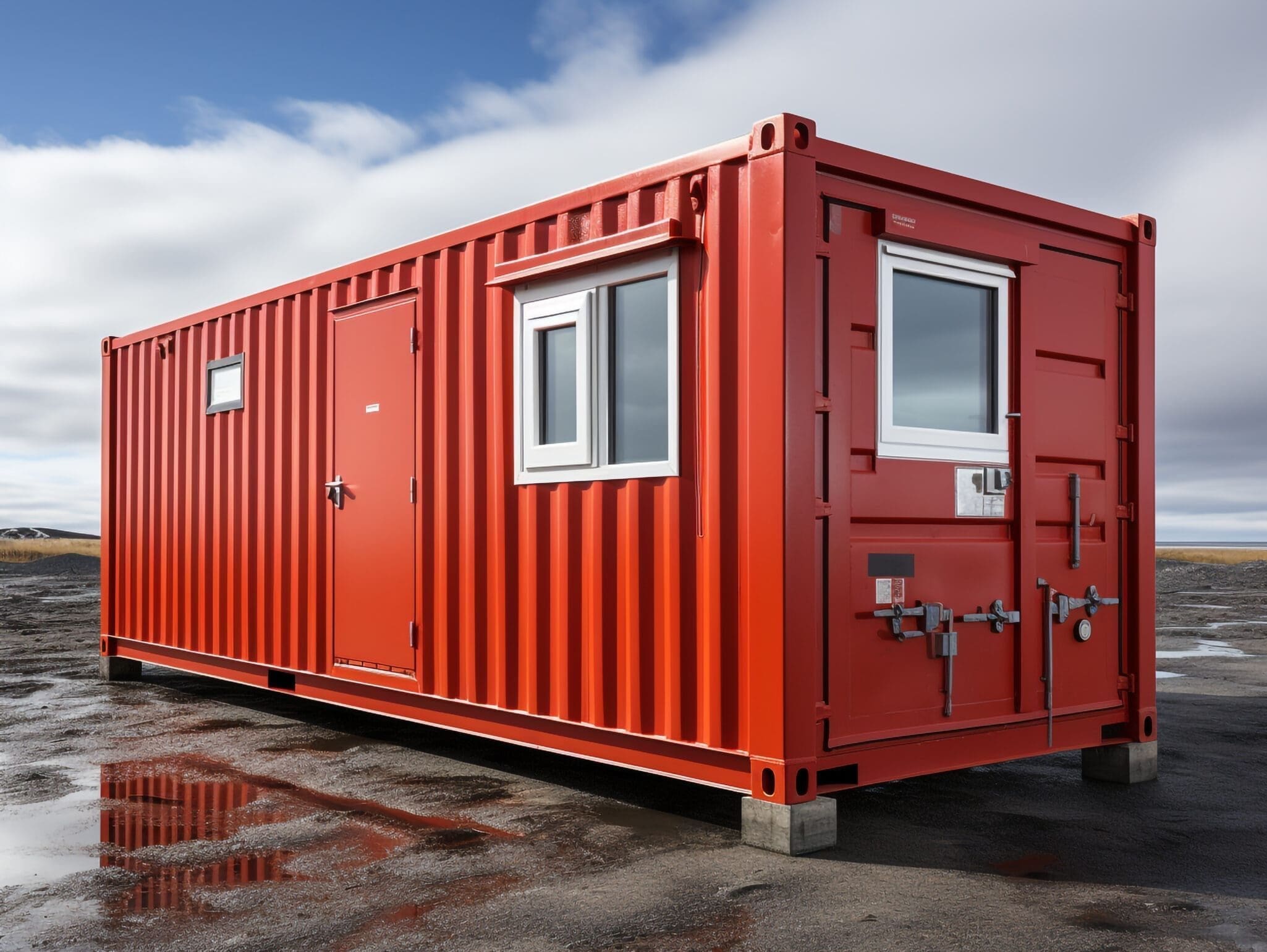 onsite office for fire department shipping container