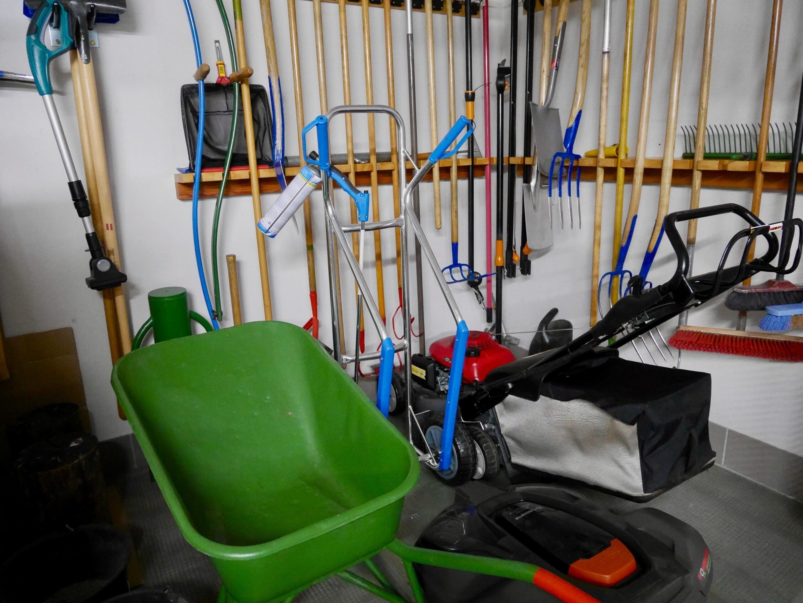 Garden tools can be very tall and need a 40 ft. HC shipping container for the height including dry storage