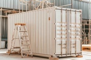 How to paint a shipping container with beige paint