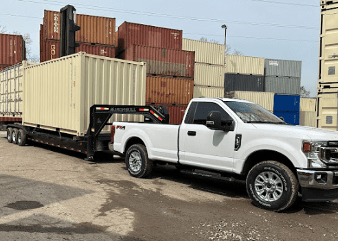 shipping container delivery tilt body