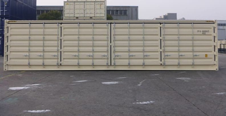 4 Door Open Sided Shipping Container Beige Conex