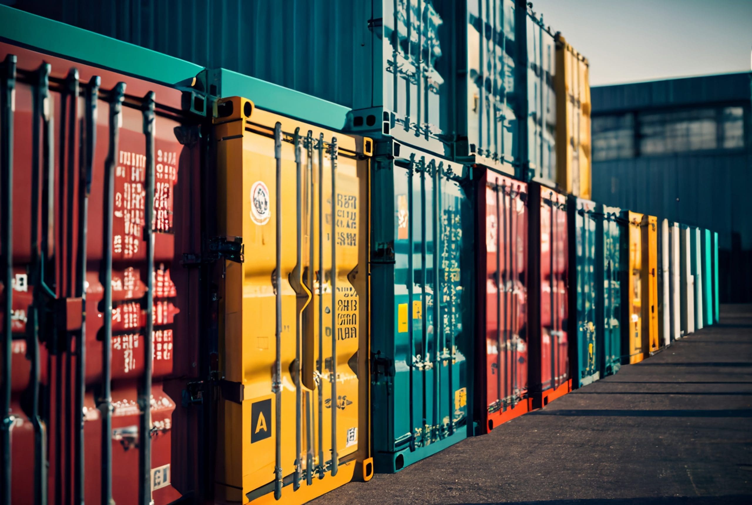 Shipping container twist locks and ground anchors for stacking and securing containers